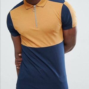 Color blocking jersey shirt
